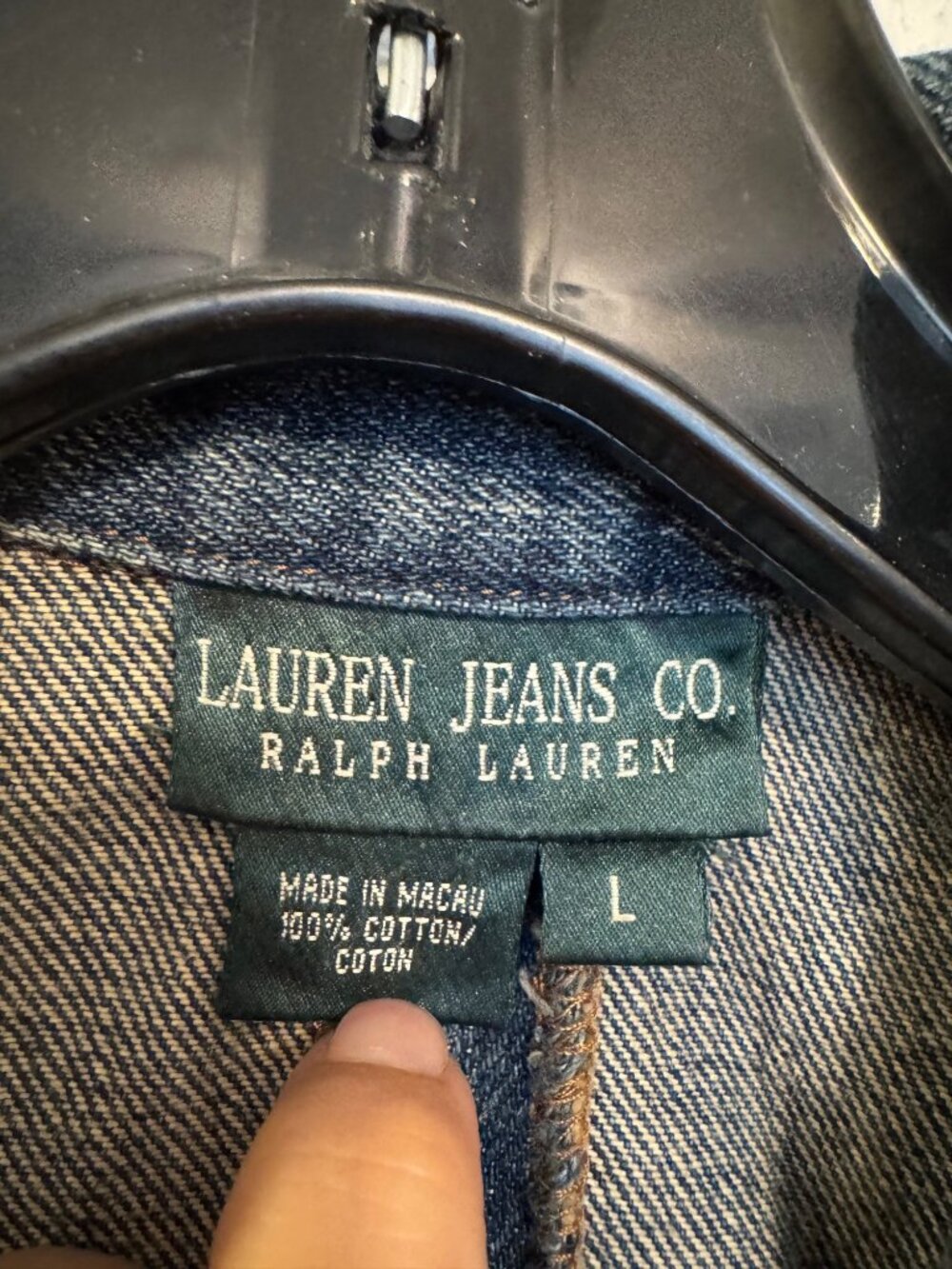 vintage Lauren Jeans Co. Ralph Lauren Womens Denim Utility Jacket L - Picture 3 of 7